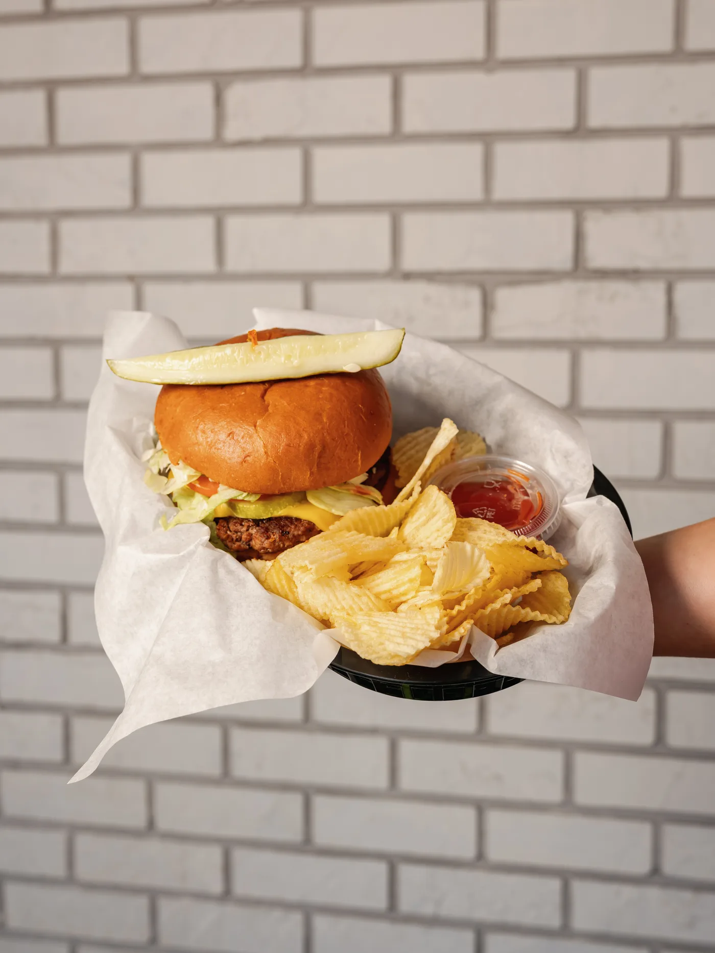 A classic Campbell's burger