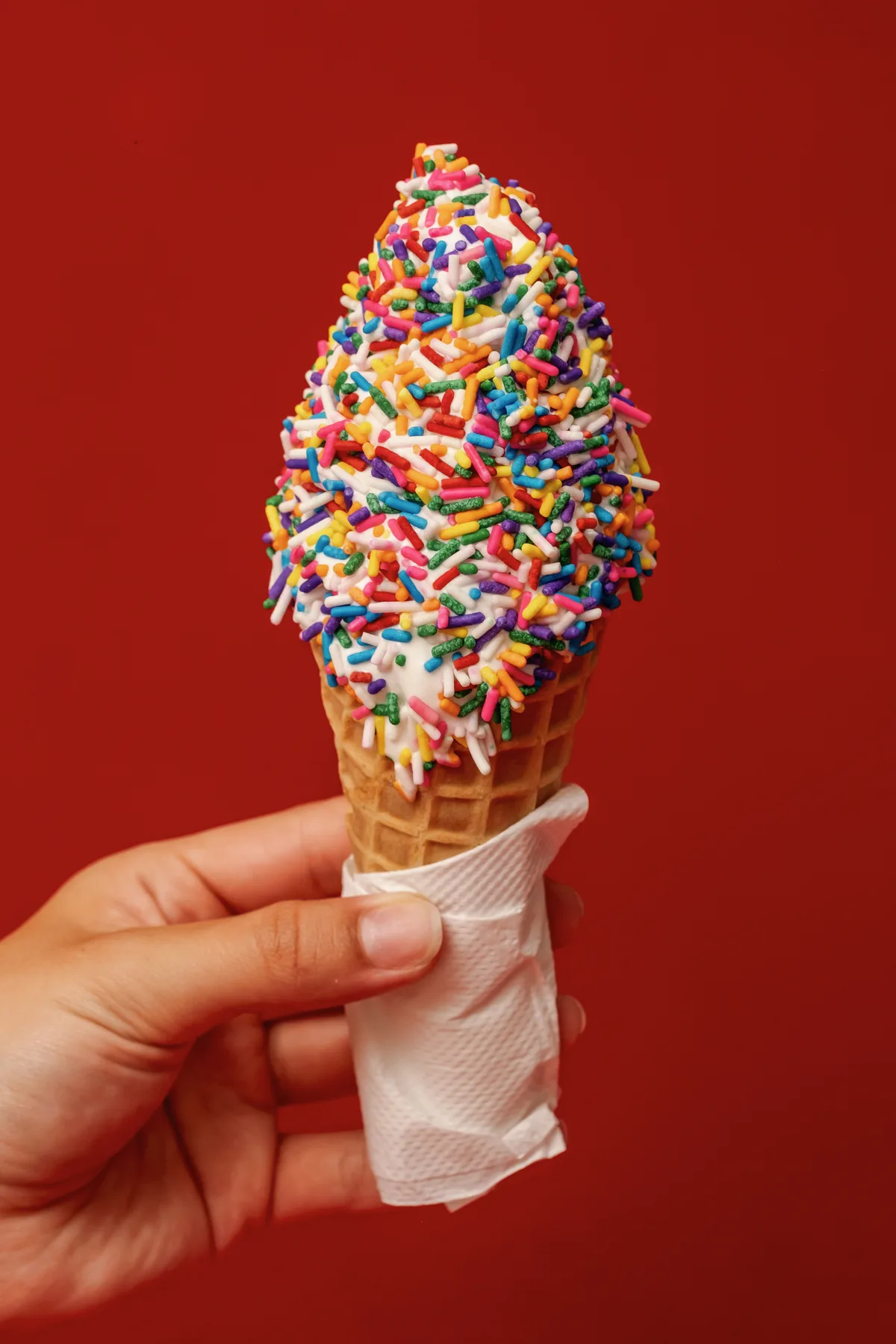 An ice cream cone at Campbell's Dairyland — always a good reason to stop by